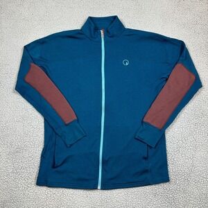 Trewgear Hood River OR 100% Merino Wool Blue Maroon Womens Size XL TREW Gear